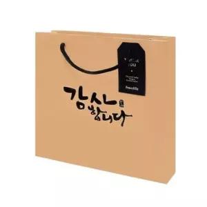 [문구/오피스] 크라프트 정사각 쇼핑백 감사 중형 10매 세트 1P 가방