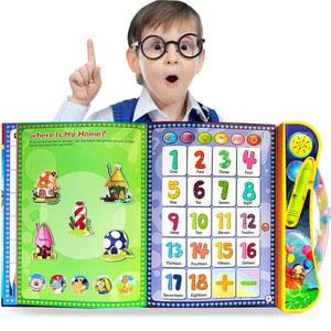 ABC 사운드북, 용 인터랙티브 전자 학습 도서, 알파벳, 숫자, 동물, 음악, 게임 교육용 장난감 제공