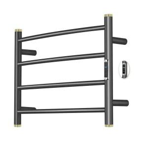 블라랄라 전기 타월 워머 랙, 난방 워머, 타이머 및 온도 조절, 욕실용 벽걸이 플러그인, 건메탈 그레이, 스테인리스 스틸, 4-바(16.54x23.62x5.51인치)