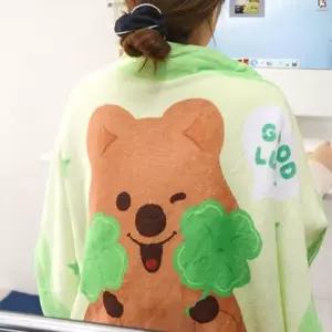 키키 부드러운 담요 행운 1P 따뜻한 미니 블랭킷 독서실 무릎담요