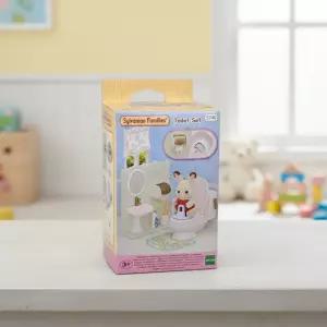 실바니안 패밀리 아기 변기 화장실 세트 욕실 가구 미니어처 소품 장난감 물이흐르는 역할놀이