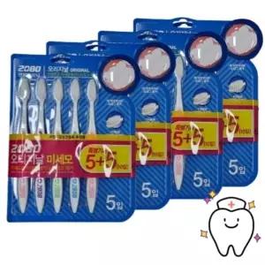 애경산업 2080 오리지날 미세모 칫솔 40개입