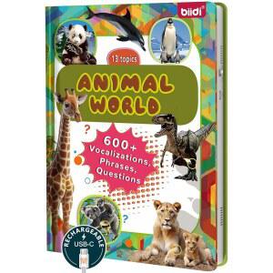 용 영어 인터랙티브 사운드북 3-5, 말하기 활동북, 남학생용 교육용 학습 장난감, 3세 4세 5세 6세 생일 선물, 감각 자폐증 171동물, 600개 이상 소리