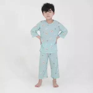 (더오투투)간식파티 7부 상하 세트 봄 여름 유아 내의 실내복 잠옷 내복