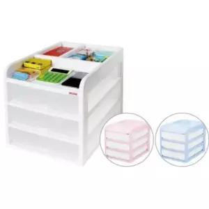 [생활] 3단 리빙 폴리프로필렌 정리함 화이트