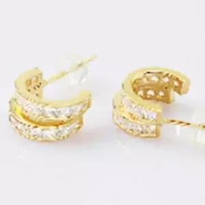 직장인 더블 링 귀걸이 데일리 금도금 여대생 미니