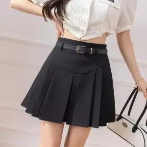 [옷은날개] 여성플리츠주름미니스커트 벨트포함