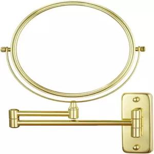 금도금 마감 360 회전 확장형 화장품 면도 거울이 있는 세르데코 8인치 양면 메이크업 월 마운트 거울