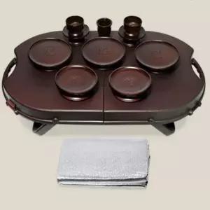 휴대용 제기세트 미니 제사상 용기 성묘용 차례용 제사용 그릇 제수용품 14P