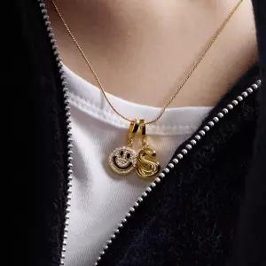 [로메트] 14K GP 모브 커스텀 이니셜 목걸이 YG_MJ5070BRN