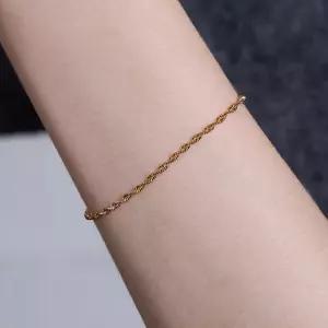 [로메트] 14K GP 디브 트위스트 체인 팔찌_MJ5053BRB