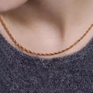 [로메트] 14K GP 디브 트위스트 체인 목걸이_MJ5051BRN