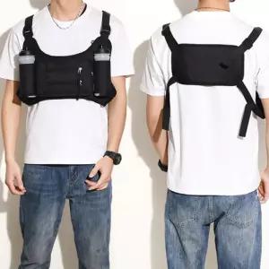 라이딩 체스트백(블랙) 확장형 스포츠 러닝가방