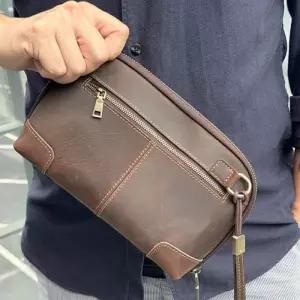 패션 남성용 가죽 클러치백 편리한 슬림한 캐주얼 크기 쉐입