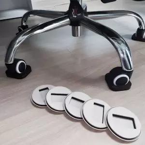 [콩심팥심]사무용 의자 바퀴 고정 커버 끄는 소리 끌림 방지 5개 장판 눌림