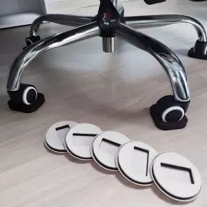 사무용 의자 바퀴 고정 커버 끄는 소리 끌림 방지 5개 장판 눌림