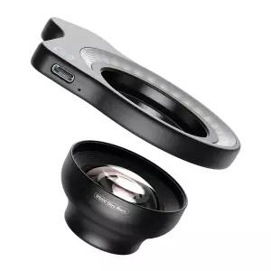 호환  APEXEL ZM100FL26 줌 매크로 렌즈 확대경 HD 확대경 키트 보석 촬영용 37mm 및 52mm 확장 클립 포함