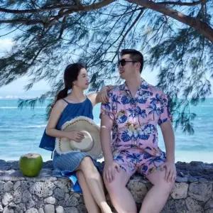 하와이안 셔츠 여름 야자수 바캉스 남자 반팔 휴양지