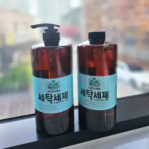 세탁세제 1L*2개 EWG그린등급세제 천연계면활성제 액체세탁세제 자연유래세제 순한세제
