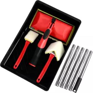 아비자흐 7인치 페인트 패드 어플리케이터 바닥재 코너 브러시 가구 엣지 플러스 있는 세트 및 기둥 연장