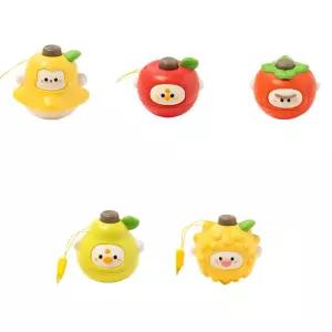 실내외 과일모양 누르면 돌아가는 팽이 2개 남아장난감 어린이집 키즈용 조카선물