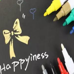 [문구] 마커 펜 12색 유리마커 유성잉크펜 유리에쓰는펜