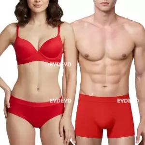 [롯데백화점]예스 커플속옷 EASY PICK 노와이어 풀컵 헴팬티 세트 2종택1YSWBB771YSWPB771YSMDB771