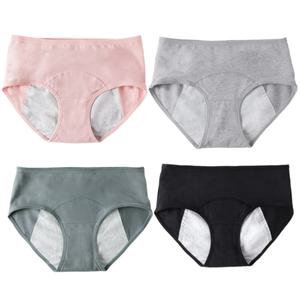 소온다미 여학생 면 스판 위생 팬티 4종세트 생리 앞샘방지 주니어 메쉬 방수 속옷