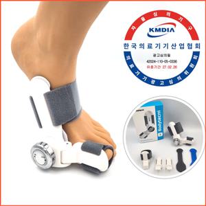 [2개세트] 바디테크니 발가락교정기 무지외반증 의료기기 각도조절형 실리콘링 증정