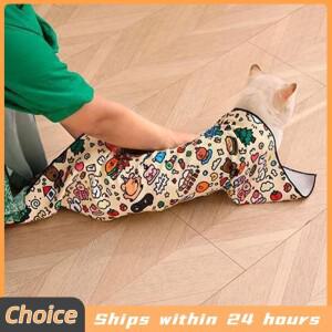 고양이 진정용 랩 자가 접착식 물림 방지 스와들 부리토 긁힘 탈출 약물 및 발톱 깎이용