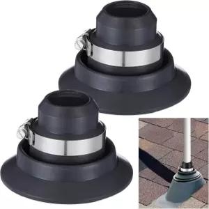 AceOrbit 2 팩 152 고무 지붕 Ss 베이스 통풍구 파이프 부츠 칼라 맞습니다 클램프로 수리 원형 키트