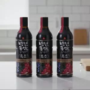 샘표 백년동안 흑초 산머루복분자 900ml 3개