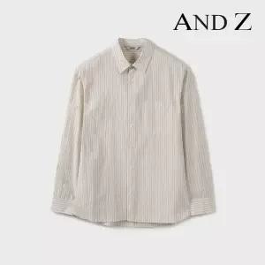 [롯데백화점]앤드지 스트라이프 포플린 긴팔 캐주얼 셔츠 (BPG2CC1101SIV)