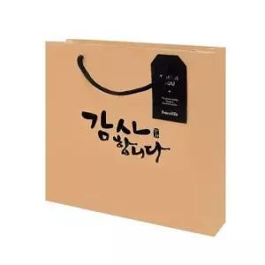 [문구/오피스] 크라프트 정사각 쇼핑백 감사 대형 10매 세트 1P 가방