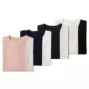 배색디자인 남여반팔티 허니문룩 여름 커플 여행 반팔_20430101_667501