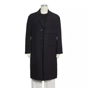 [롯데백화점]레노마 S/S 테일러드카라 오버핏 블랙 롱 트렌치코트,RPIMBH02A