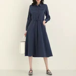 쟌티 투포켓 스트링 셔츠 카라 원피스_BDOP313