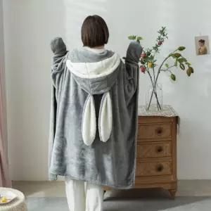 대형 후드 담요 극세사 쇼파 블랭킷 휴대용 입는 망토
