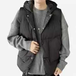 보온 방한 조끼 스타일 후드 베스트 남성 오버핏 경량_20528201_667501