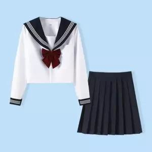 코스프레의상 긴팔 세라복 세트(네이비)