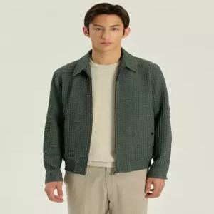 닥스 남성 26SS [MARZOTTO] 카키 울써커 투톤 점퍼 DMJU6A074K2