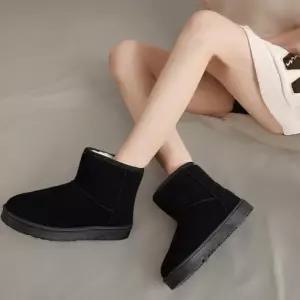 [신상오픈런]여성용 겨울 방한 부츠 블랙 그레이 털안감 숏 (35830010)