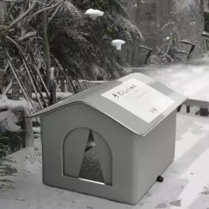 외부 배치 가능 길고양이 집 방한 구조 지붕 일체형