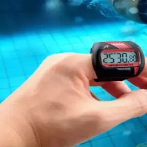 핑거워치 손가락 방수 측정 스톱워치 기록 훈련 셀프 붉은색 수상 육상 반지 카운터