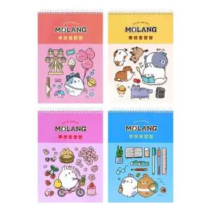 초등노트 줄없는 단체선물 스케치북 판촉물 몰랑 미니스케치북 4개