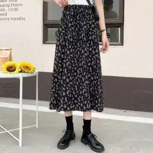 [의류] 플라워패턴 롱스커트 A라인 하체커버 나들이 편한치마