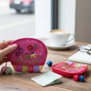 동전지갑 색동 한국적인 명절 부모님 아동한복 전통 세뱃돈 꽃자수