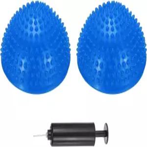 패티킬 하프 스파이키 돔 밸런스 포드 트레이너 도트와 핸드 펌프로 코어 바디 밸런싱을 수행합니다