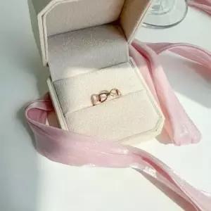 데일리 반지 리본 포인트 14k 18k 레이어드14k골드5호