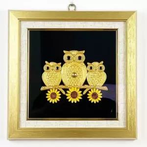 앤틱액자 황금 주물 부엉이 인테리어 액자 거실액자
